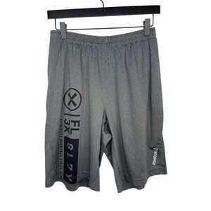 Reebok Boys M Gray Basketball Athletic Shorts